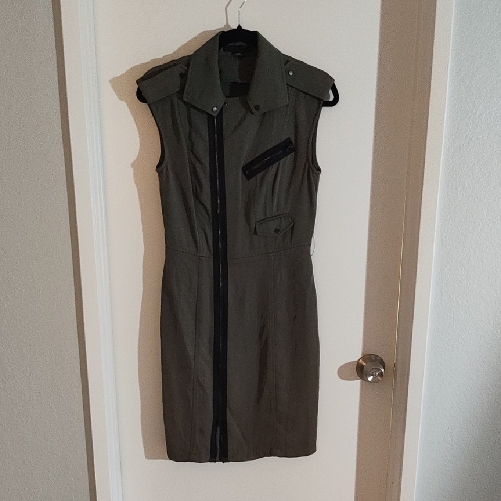 Alexander Wang Olive Green Sleeveless Dress